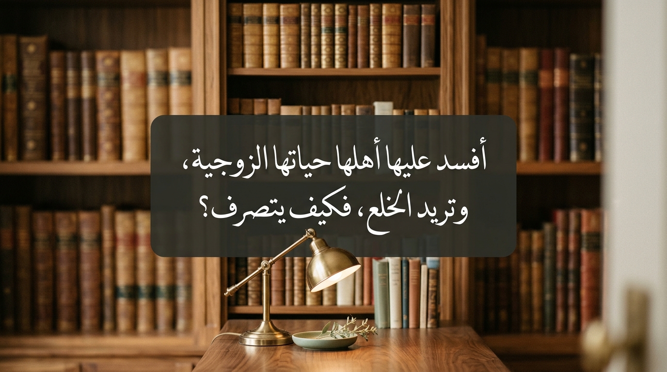 أفسد عليها أهلها حياتها الزوجية ، وتريد الخلع ، فكيف يتصرف ؟ - Image 1